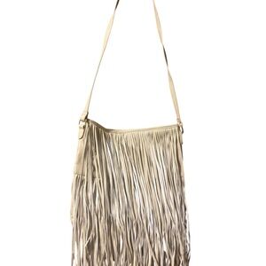 Steve Madden Cream Fringe Crossbody Purse | Vegan Leather | Festival | Western |